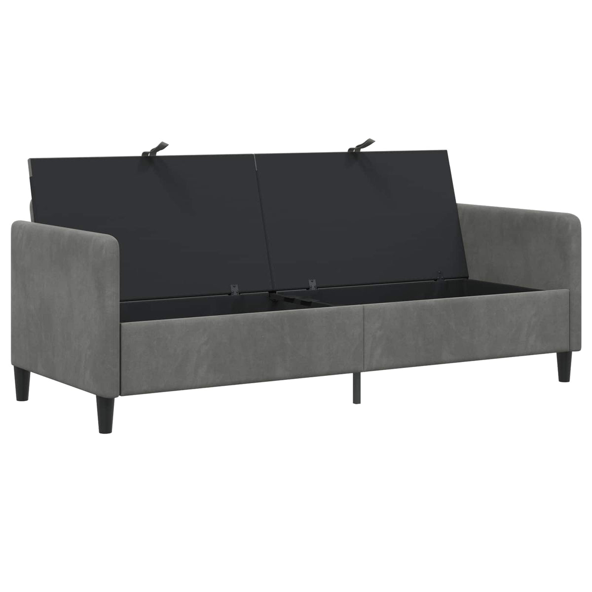 Sofa avec rangement Gris foncé 192 x 78 x 87 cm Polyester - XIOS