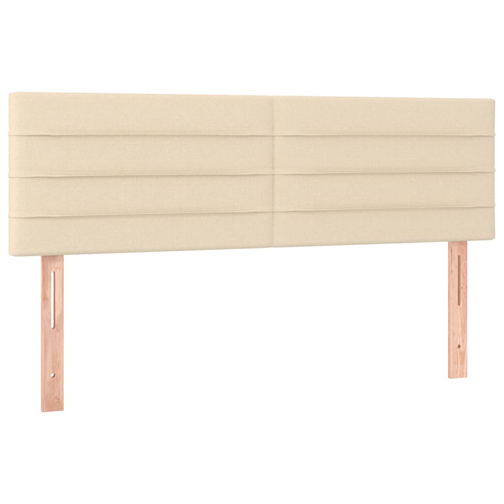 Sommier à lattes de lit avec matelas LED Crème 140x200 cm Tissu - XIOS