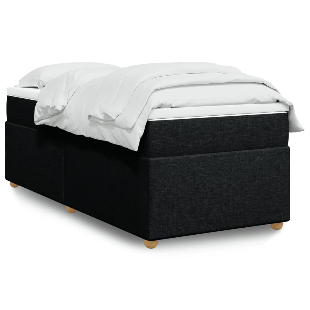 Sommier à lattes de lit avec matelas Noir 100x200 cm Tissu - XIOS