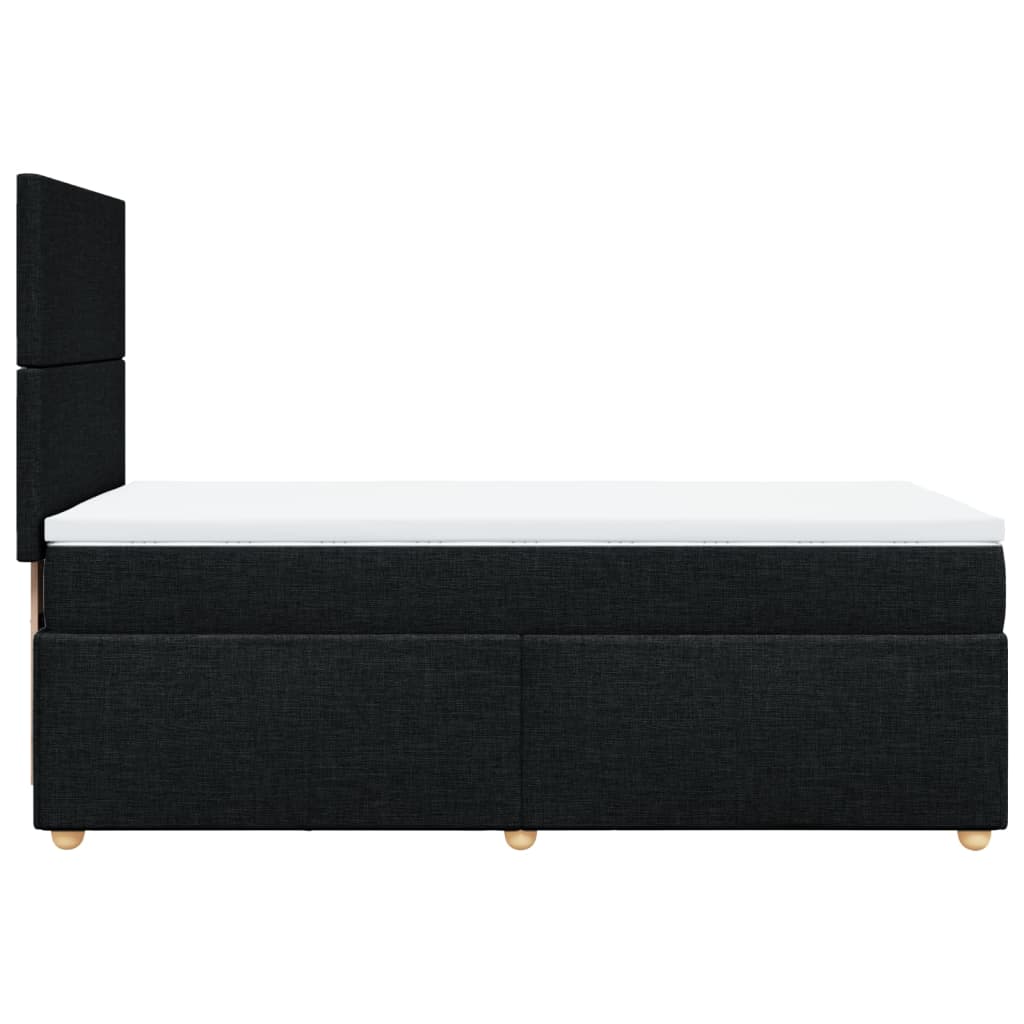 Sommier à lattes de lit avec matelas Noir 90x190 cm Tissu - XIOS