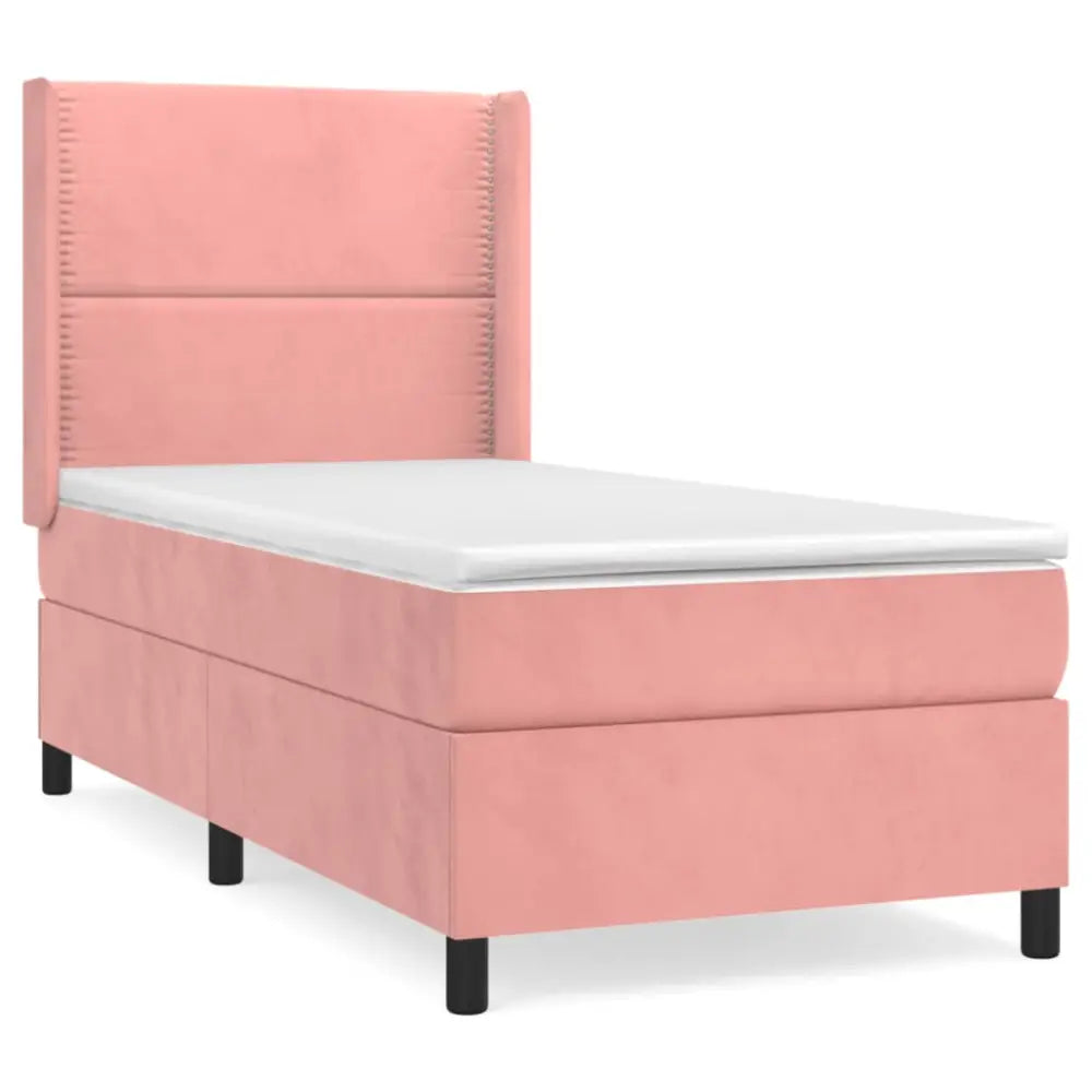 Sommier à lattes de lit avec matelas Rose 90x200 cm Velours - XIOS