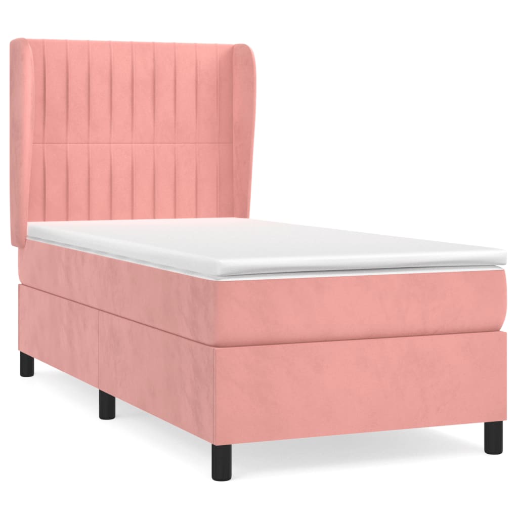Sommier à lattes de lit avec matelas Rose 90x200 cm Velours - XIOS