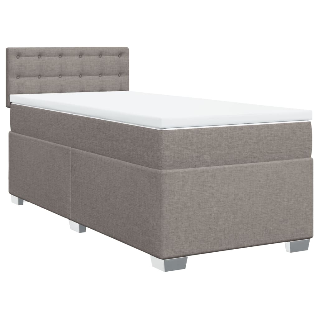 Sommier à lattes de lit avec matelas Taupe 80x200 cm Tissu - XIOS