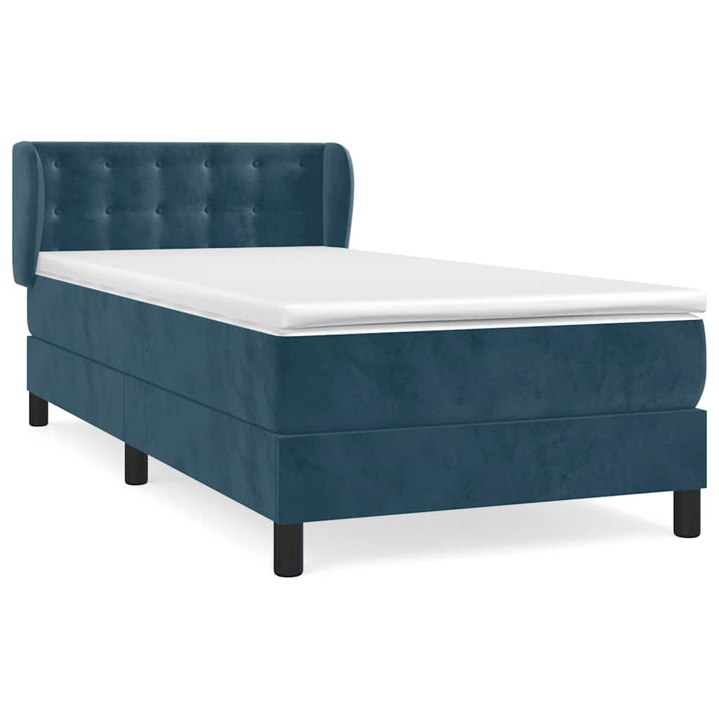 Sommier à lattes de lit et matelas Bleu foncé 80x200 cm Velours - XIOS