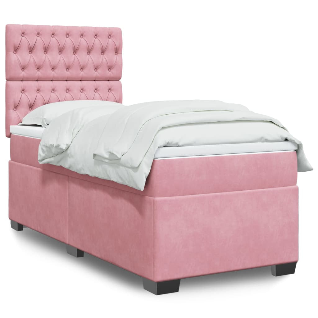 Sommier à lattes de lit et matelas Rose 80x200 cm Velours - XIOS