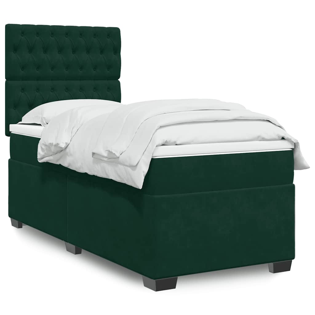Sommier à lattes de lit et matelas Vert foncé 80x200 cm Velours - XIOS