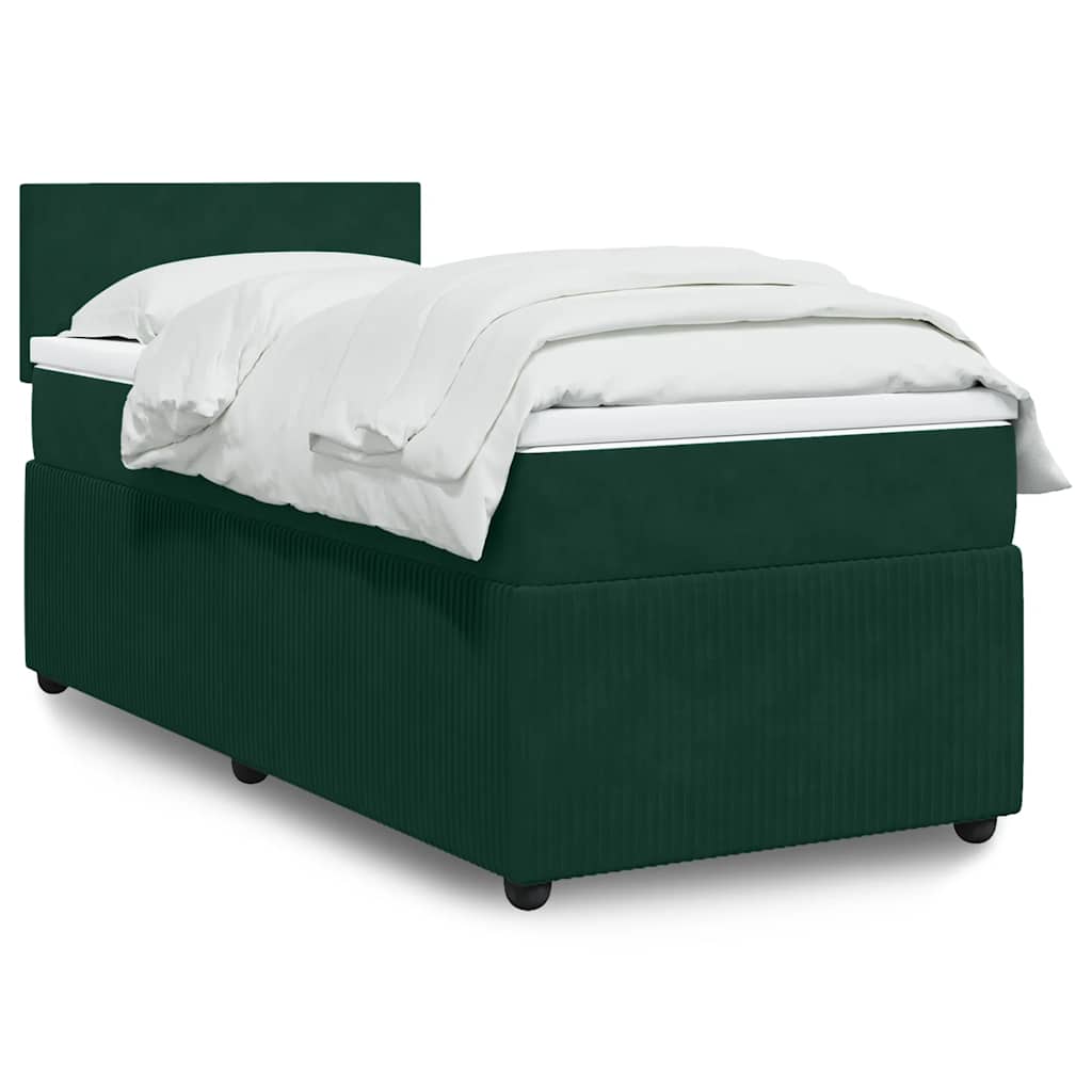 Sommier à lattes de lit et matelas Vert foncé 80x200 cm Velours - XIOS