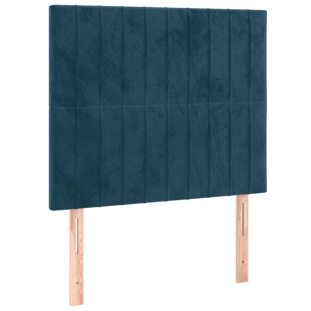 Sommier à lattes de lit matelas LED Bleu foncé 80x200cm Velours - XIOS