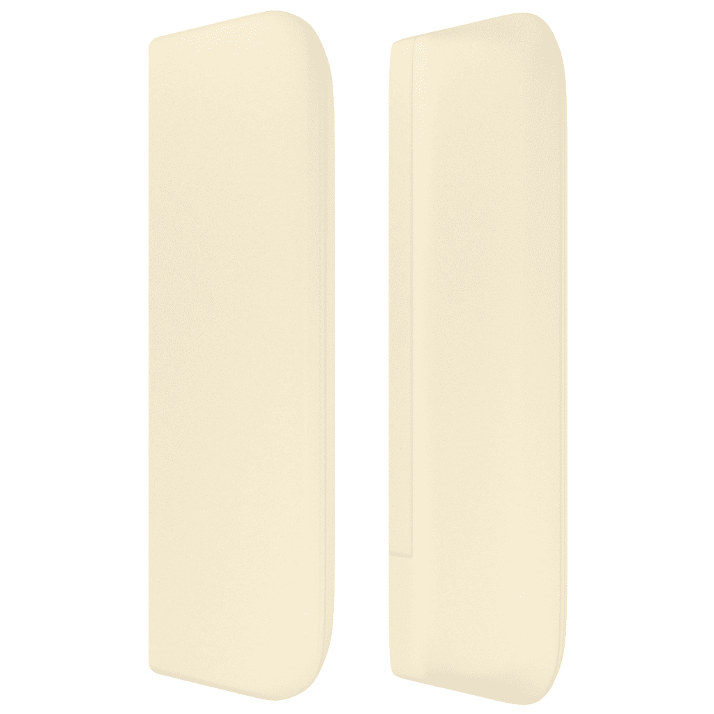 Sommier à lattes de lit avec matelas Crème 140x190cm Similicuir