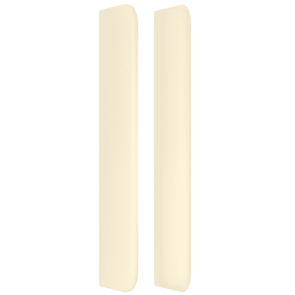 Sommier à lattes de lit avec matelas Crème 140x190cm Similicuir