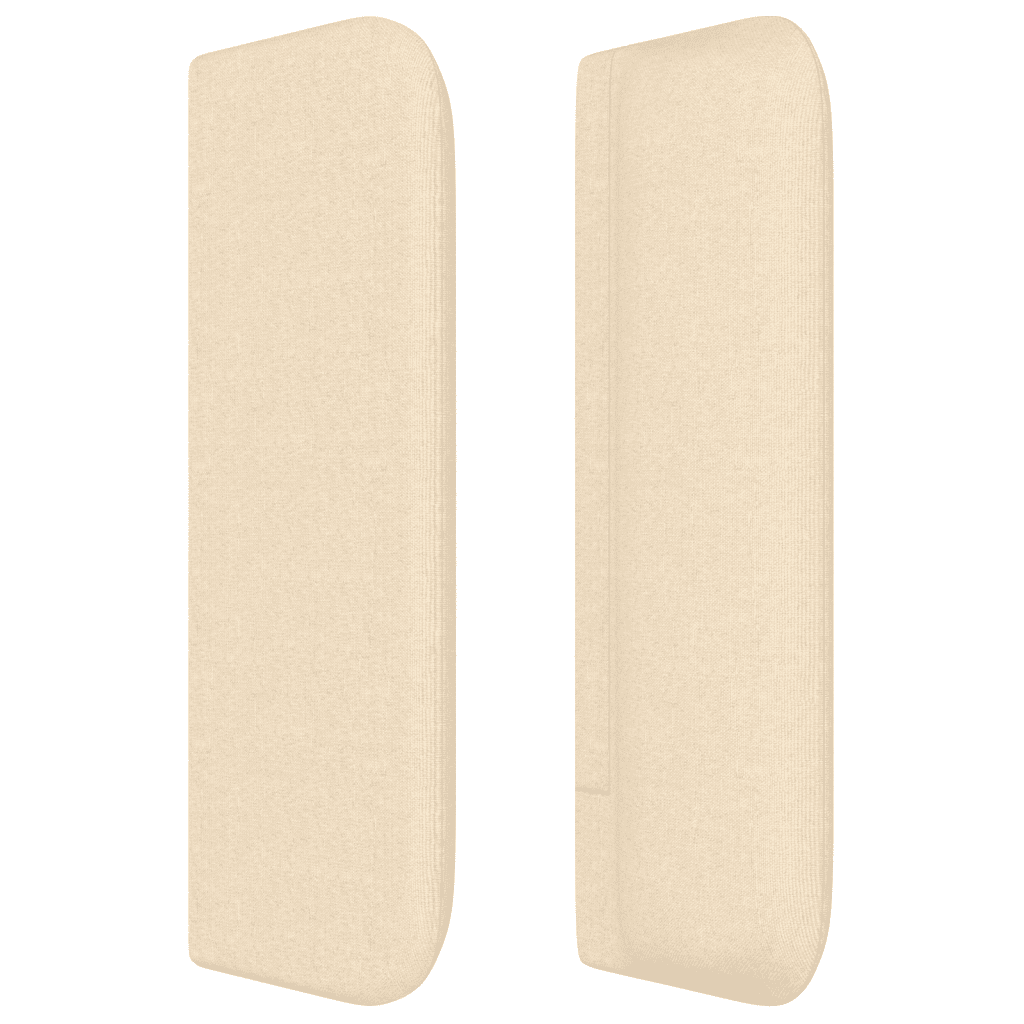 Sommier à lattes de lit avec matelas Crème 160x200 cm Tissu