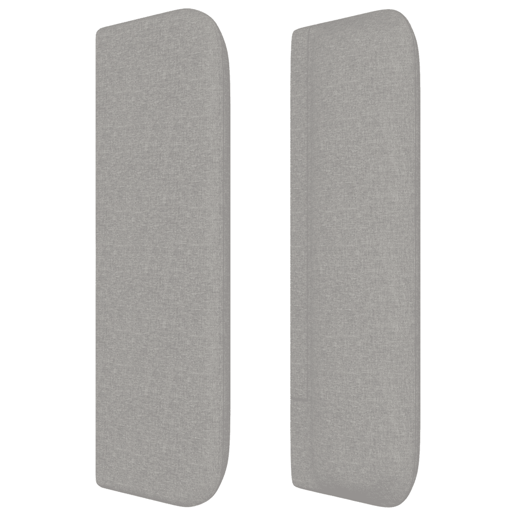 Sommier à lattes de lit avec matelas Gris clair 90x200 cm Tissu