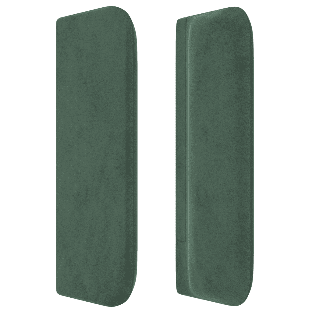 Sommier à lattes de lit et matelas Vert foncé 160x200cm Velours