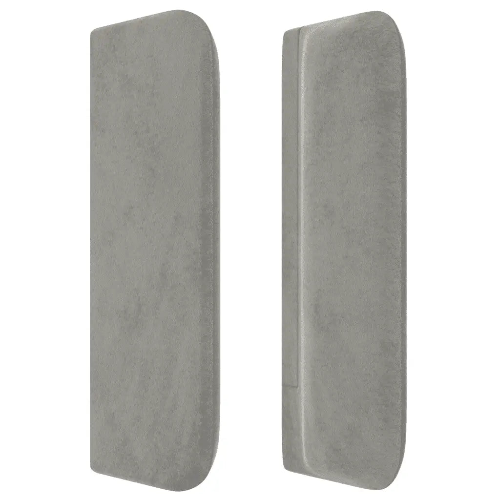 Sommier à lattes de lit et matelas Gris clair 200x200cm Velours - XIOS