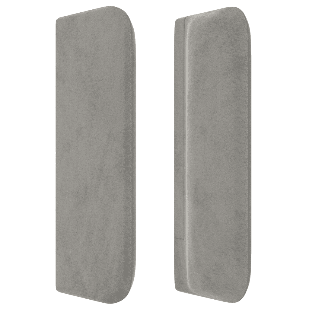 Sommier à lattes de lit et matelas Gris clair 90x200 cm Velours