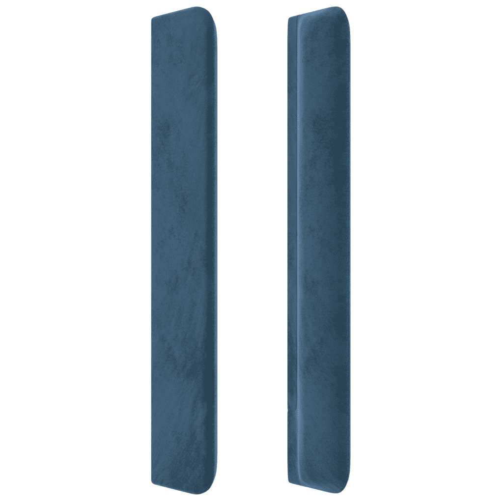 Sommier à lattes de lit et matelas Bleu foncé 140x200cm Velours