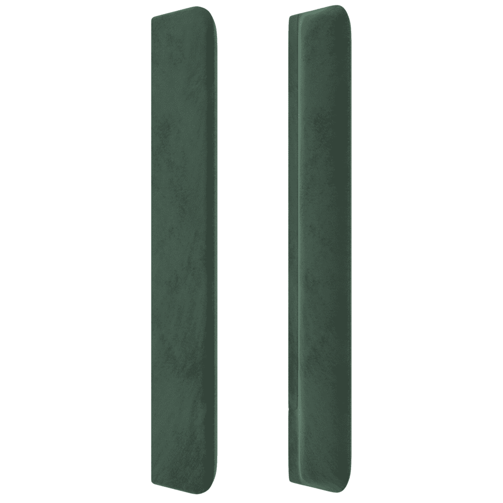 Sommier à lattes de lit et matelas Vert foncé 140x190cm Velours