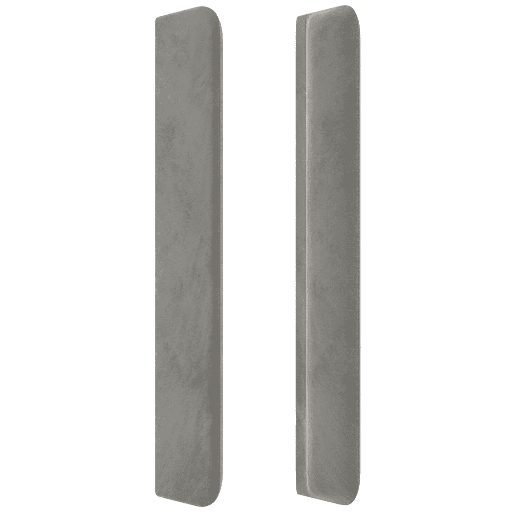 Sommier à lattes de lit et matelas Gris clair 80x200 cm Velours