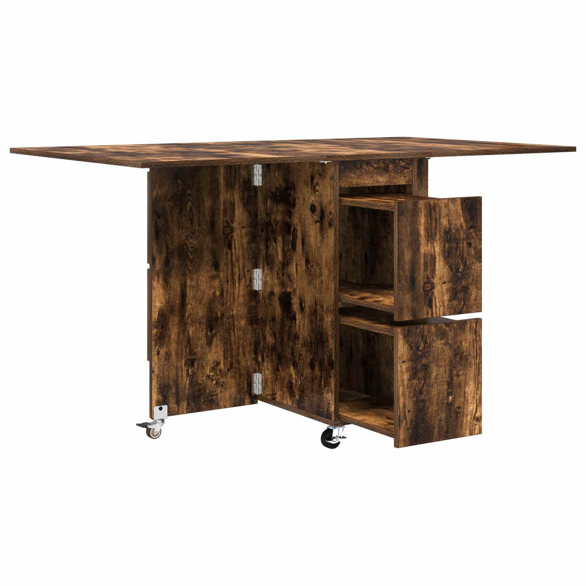 Table à dîner 140 x 80 x 77 cm Bois d'ingénierie Chêne fumé - XIOS