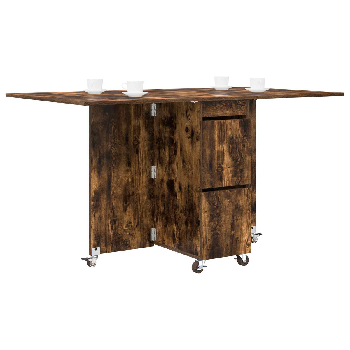 Table à dîner 140 x 80 x 77 cm Bois d'ingénierie Chêne fumé - XIOS