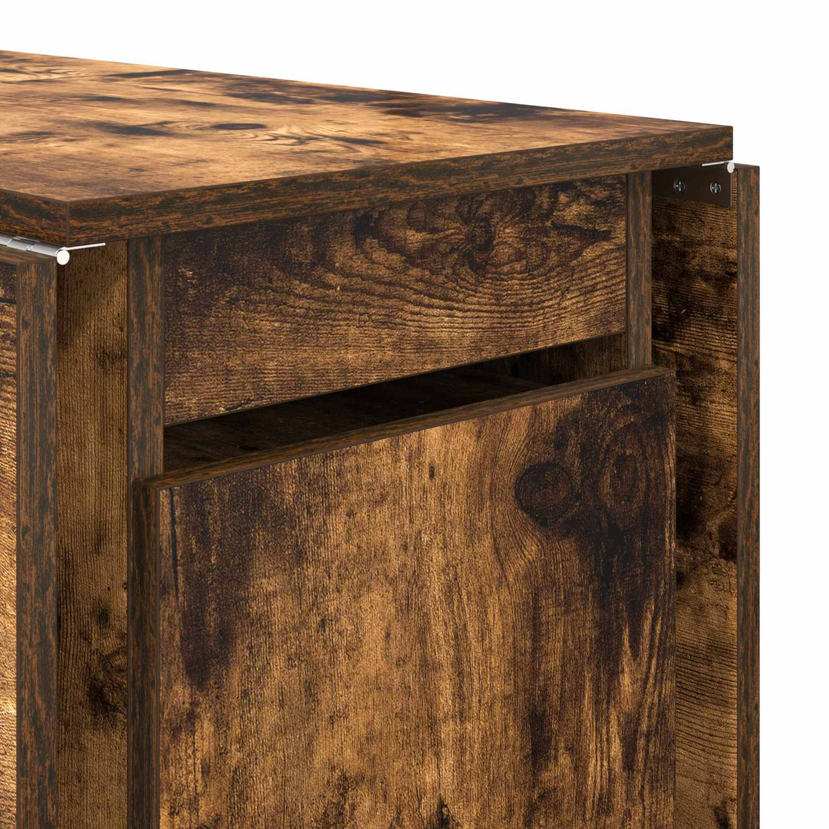 Table à dîner 140 x 80 x 77 cm Bois d'ingénierie Chêne fumé - XIOS
