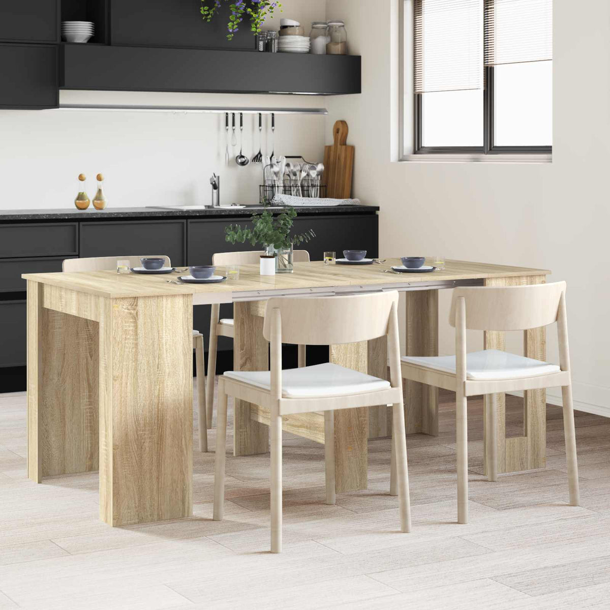 Table à dîner 180 x 85 x 75 cm Bois d'ingénierie Chêne Sonoma - XIOS