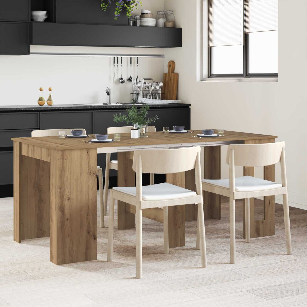 Table à dîner Chêne artisanal 180 x 85 x 75 cm - XIOS