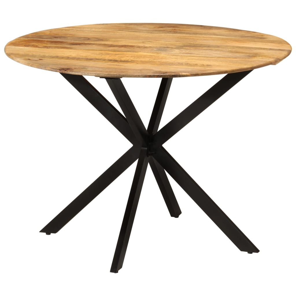 Table à dîner Ø110x78 cm Bois de manguier massif et acier - XIOS