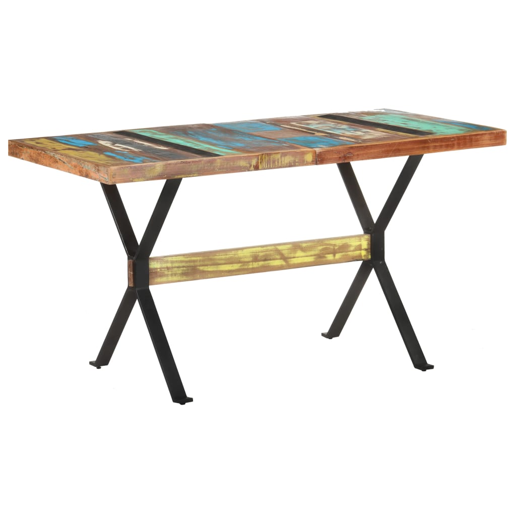 Table à manger 140x70x76 cm Bois de récupération massif - XIOS