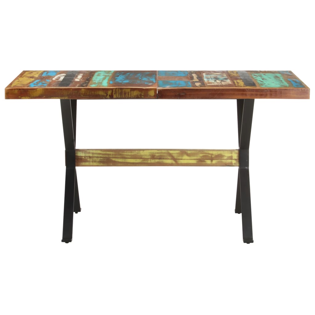 Table à manger 140x70x76 cm Bois de récupération massif - XIOS