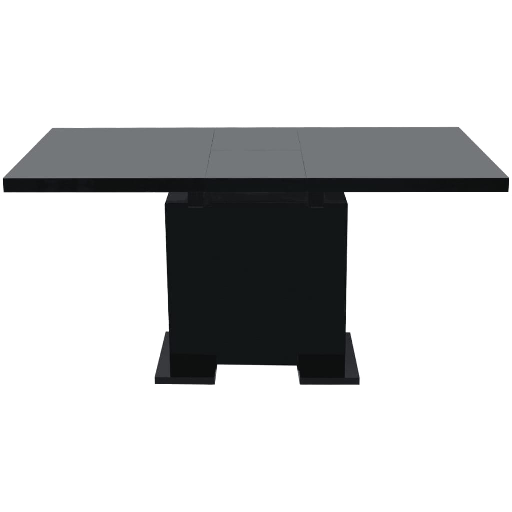 Table à manger extensible noir brillant - XIOS