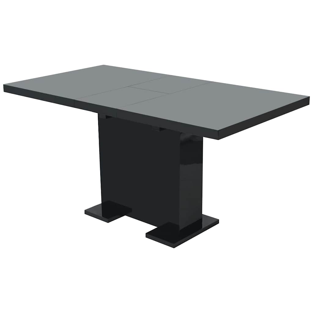 Table à manger extensible noir brillant - XIOS