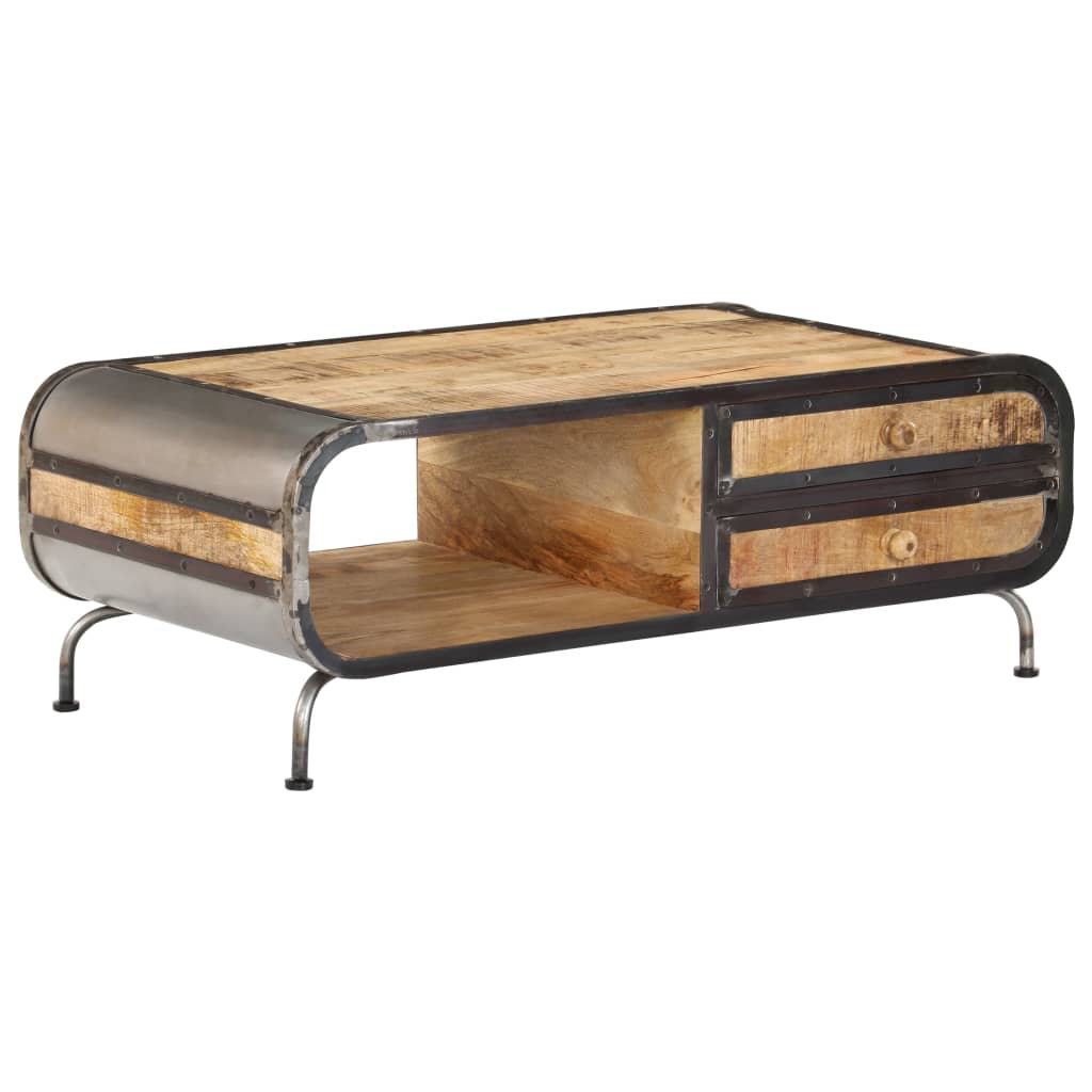 Table basse 100x50x35 cm Bois de manguier massif - XIOS