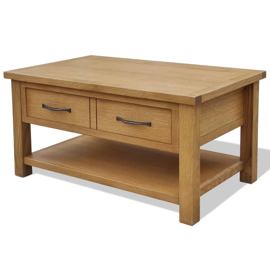 Table basse 88x53x45 cm Bois de chêne massif - XIOS