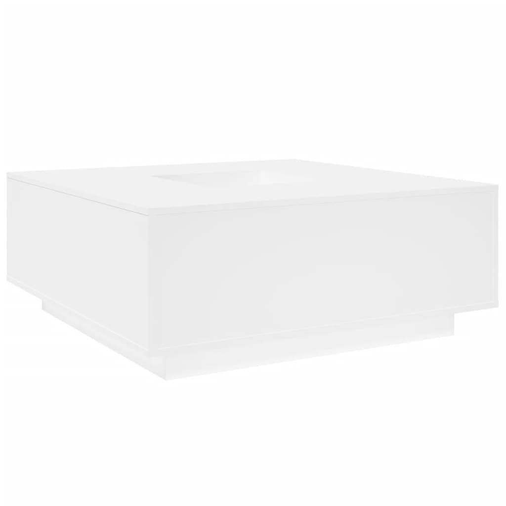 Table basse blanc 100x100x40 cm bois d'ingénierie - XIOS