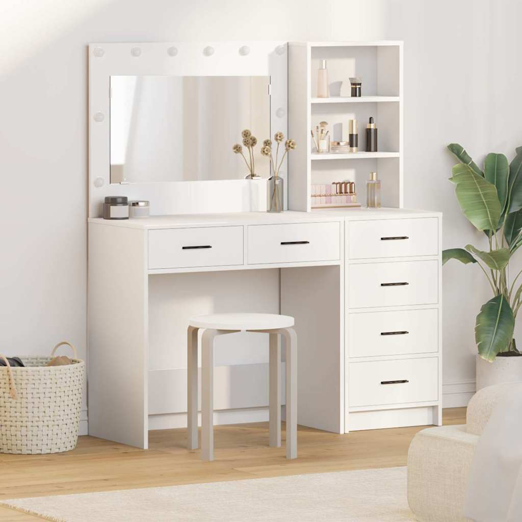 Table de Toilette 2 pc Blanc 78.5 x 41 x 135 cm - XIOS