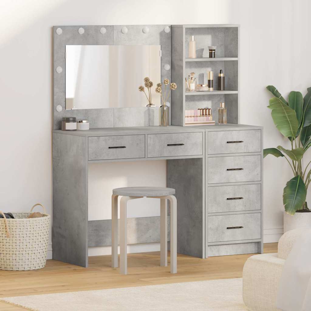 Table de Toilette 2 pc Gris 78.5 x 41 x 135 cm - XIOS