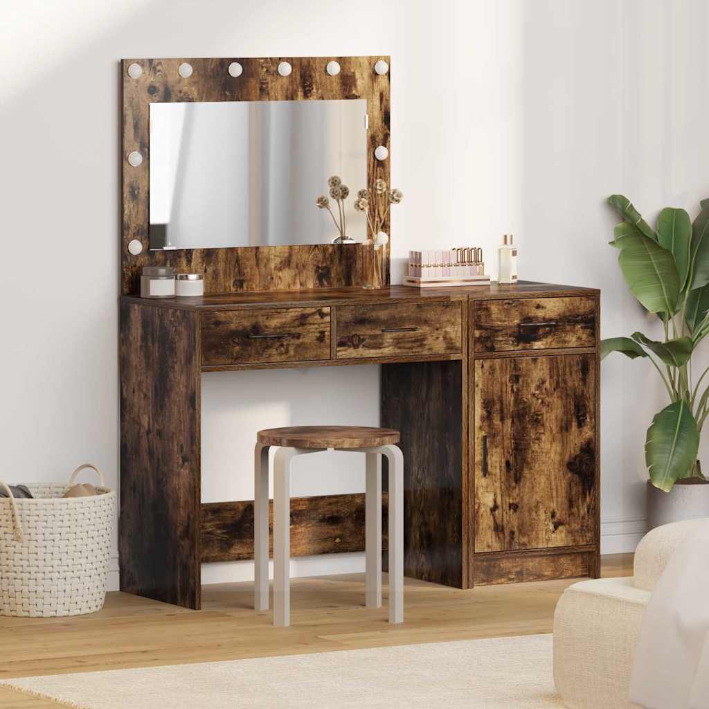 Table de Toilette 2 pc Marron 40 x 41 x 75 cm Bois d'ingénierie - XIOS