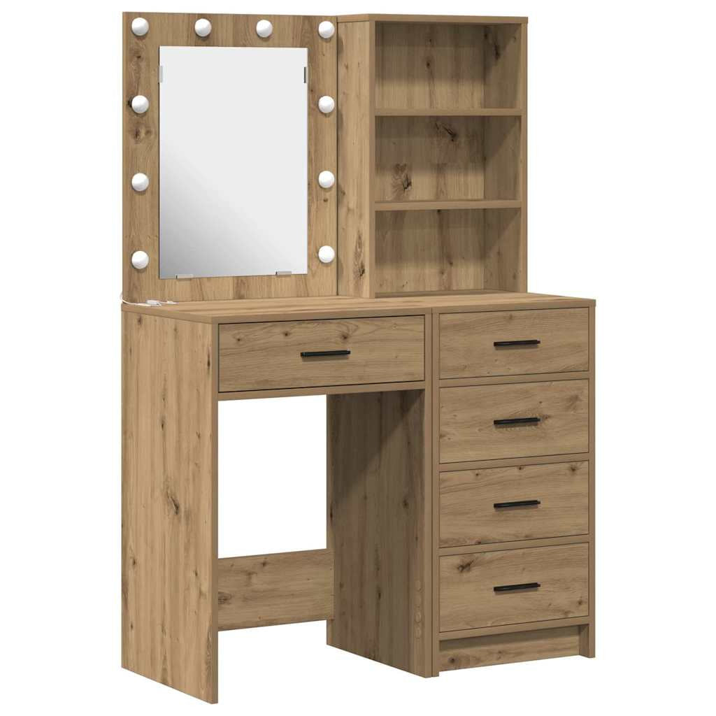 Table de Toilette 2 pc Marron 50 x 41 x 135 cm - XIOS