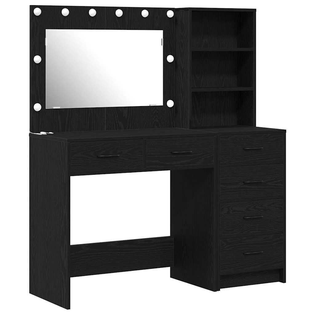 Table de Toilette 2 pc Noir 78.5 x 41 x 135 cm - XIOS