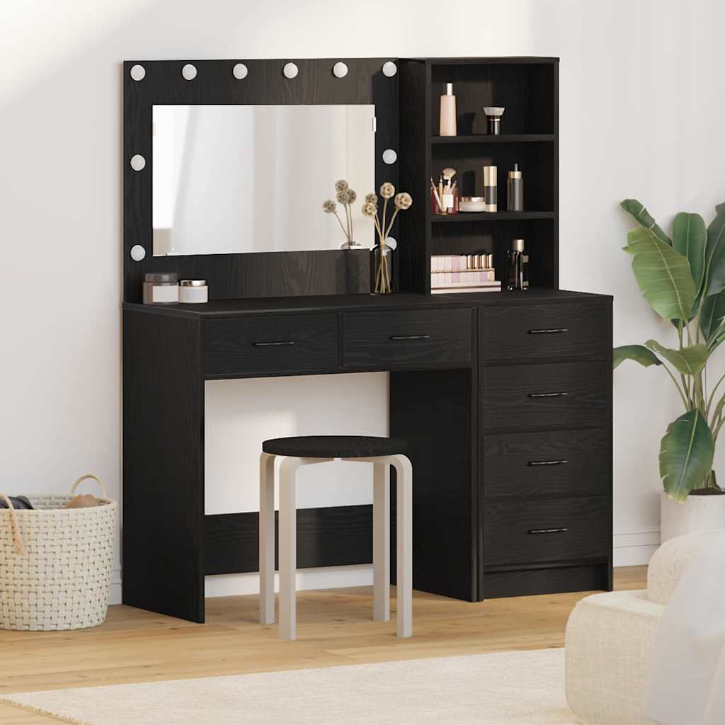 Table de Toilette 2 pc Noir 78.5 x 41 x 135 cm - XIOS
