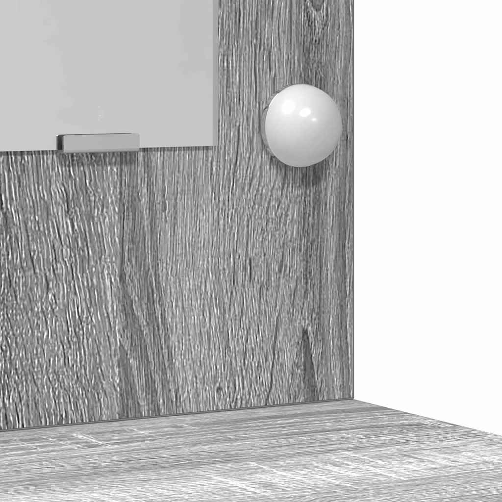 Table de Toilette 3 pc Gris 40 x 41 x 135 cm Bois d'ingénierie - XIOS