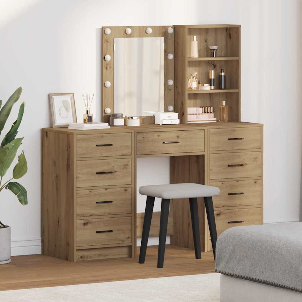 Table de Toilette 3 pc Marron 40 x 41 x 135 cm - XIOS
