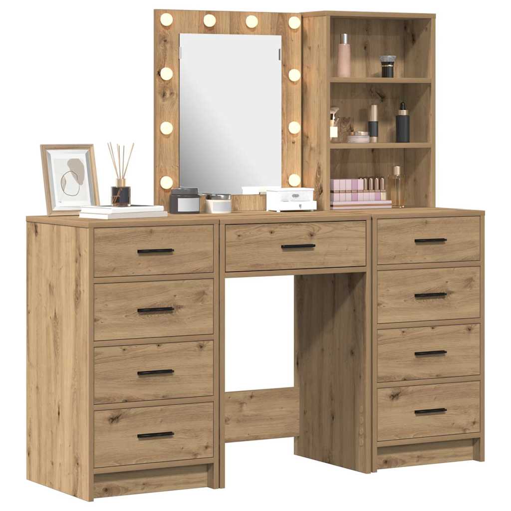 Table de Toilette 3 pc Marron 40 x 41 x 135 cm - XIOS