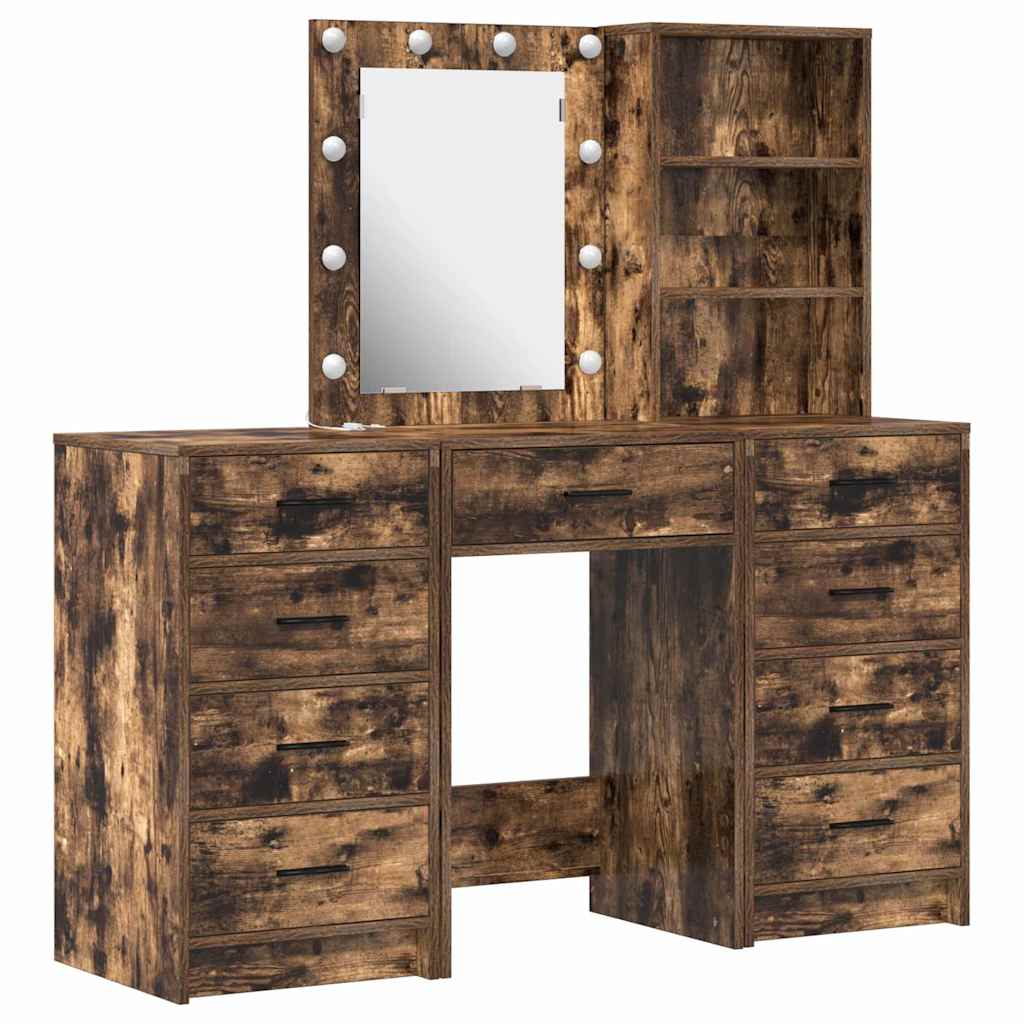 Table de Toilette 3 pc Marron 40 x 41 x 135 cm - XIOS