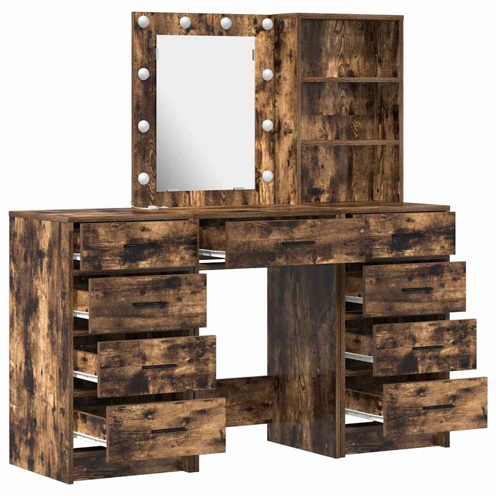 Table de Toilette 3 pc Marron 40 x 41 x 135 cm - XIOS