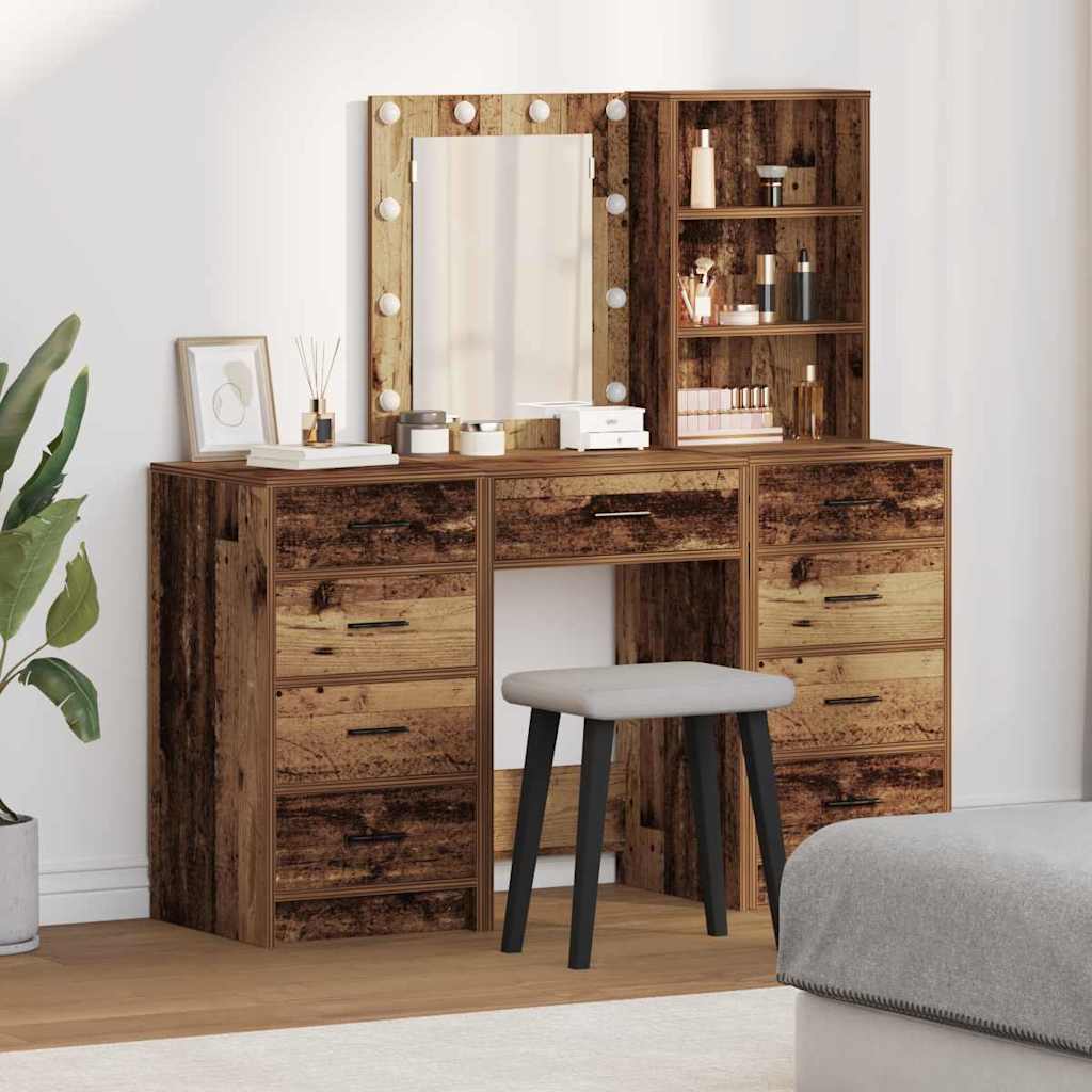 Table de Toilette 3 pc Marron 40 x 41 x 135 cm - XIOS
