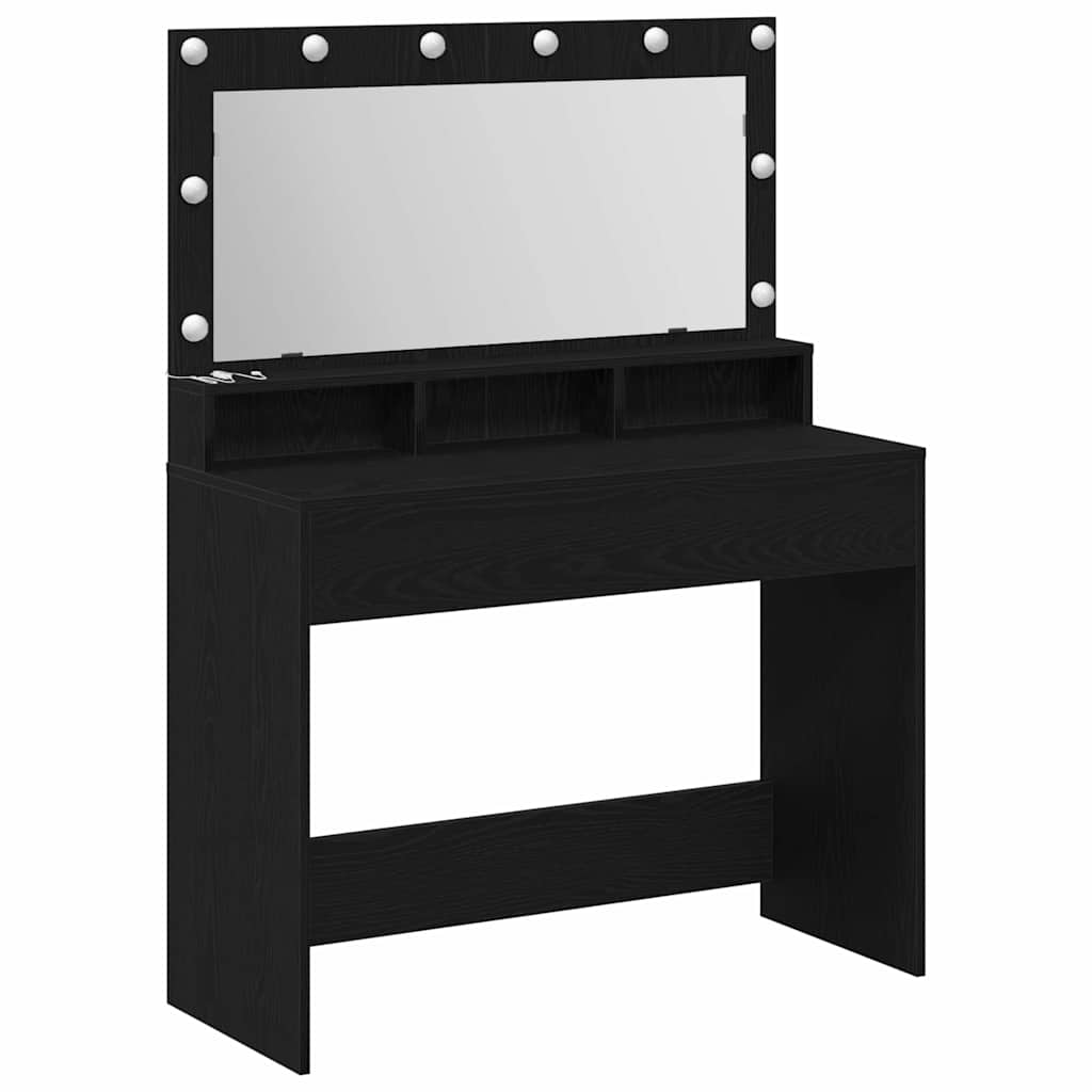 Table de Toilette Chêne noir 100 x 41 x 135 cm - XIOS