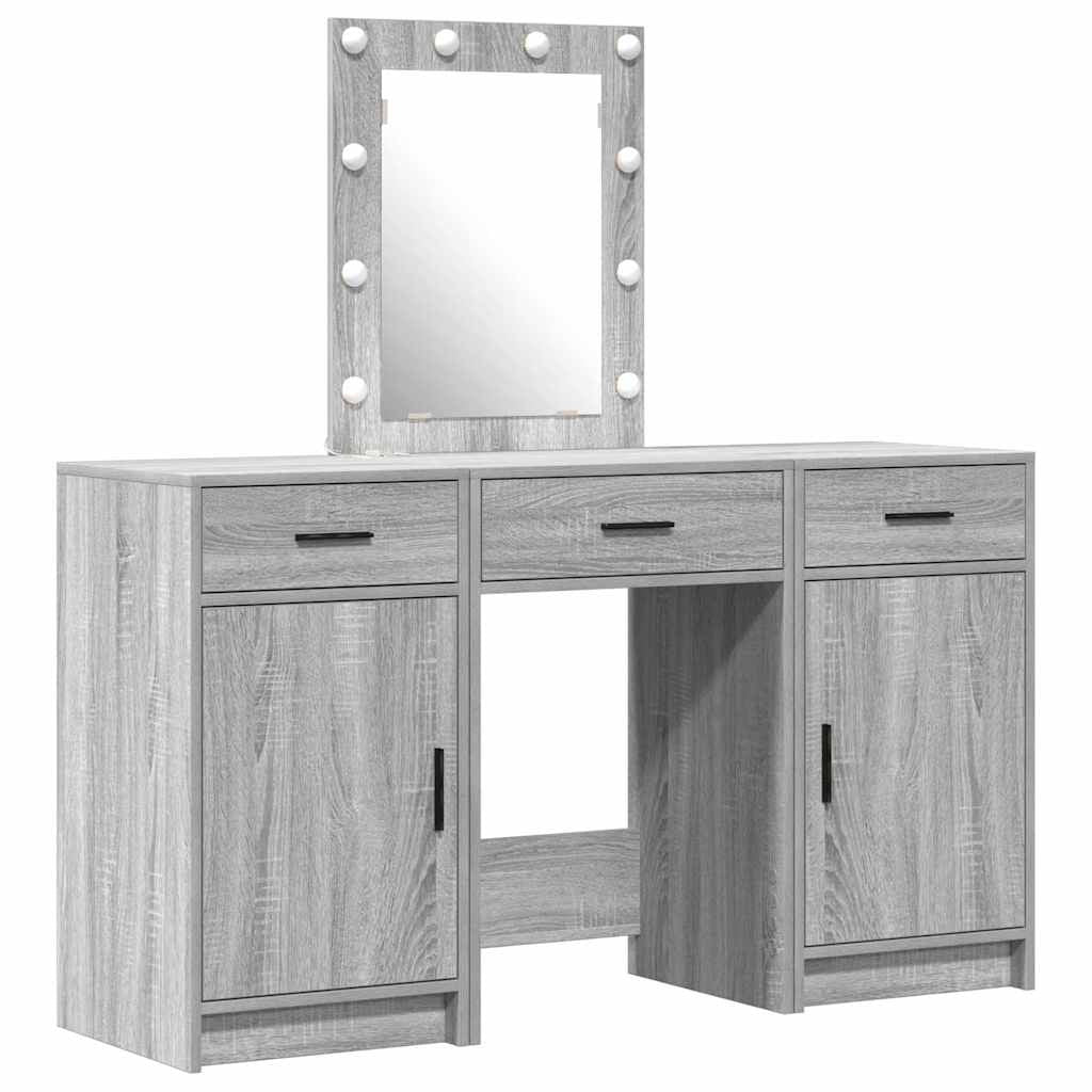 Table de Toilette Gris 50 x 41 x 135 cm Bois d’ingénierie - XIOS