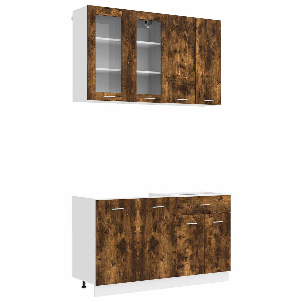 Unité de cuisine LYON 4 pc Chêne fumé Bois d'ingénierie - XIOS